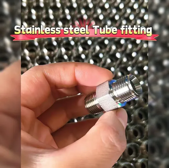 Stainless Steel Two-Ferrule Tube Fitting Male Threaded Straight Union Connector High-Pressure